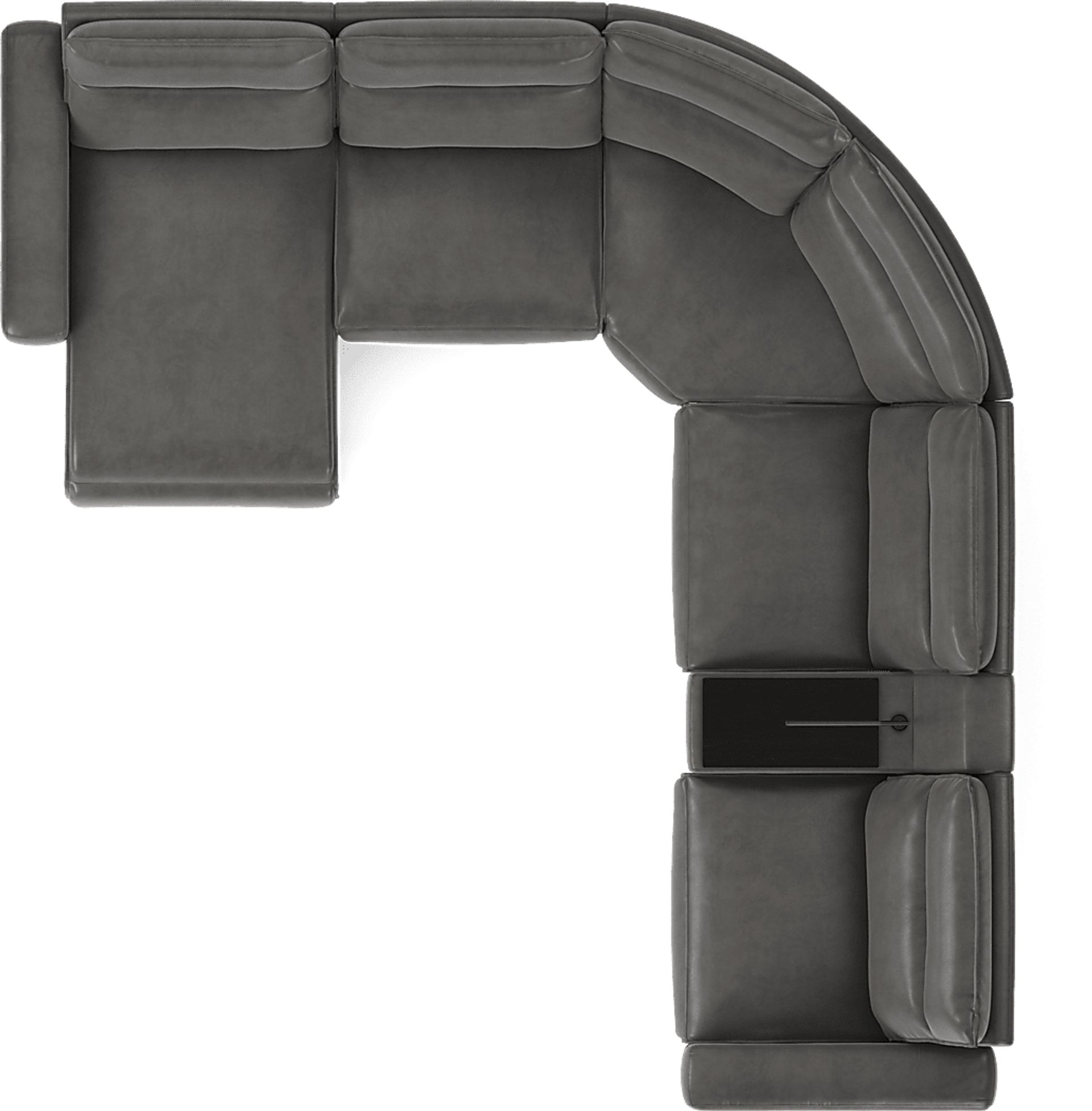 Charcoal 6 Pc Dual Power Reclining ModularTwo - Image 6