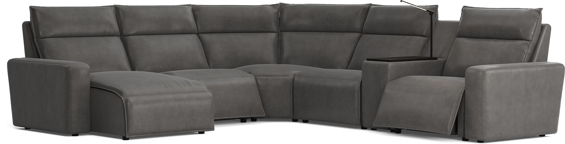 Charcoal 6 Pc Dual Power Reclining ModularTwo - Image 1