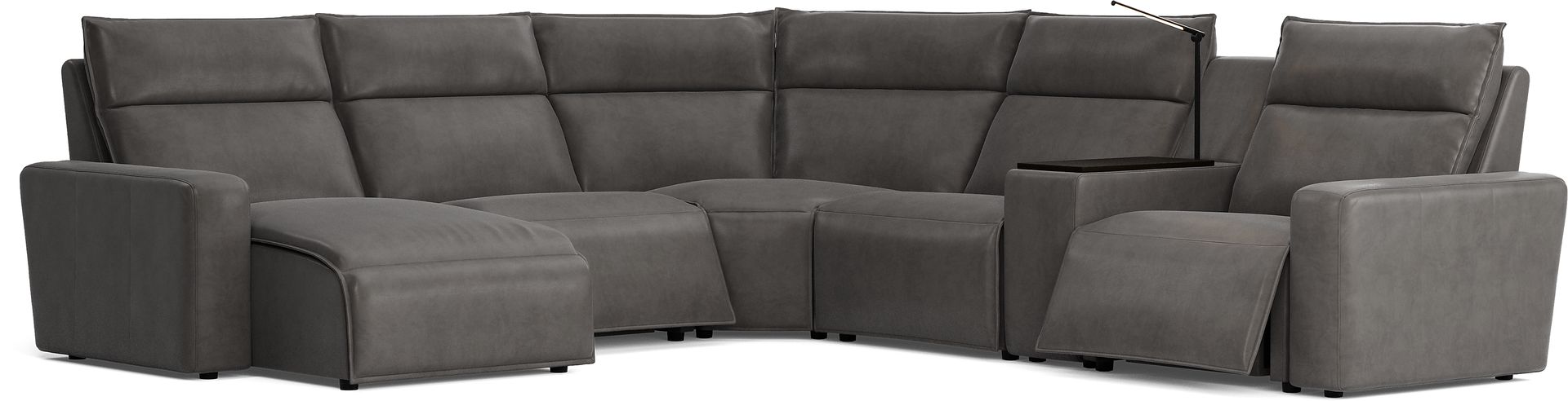 Charcoal 6 Pc Dual Power Reclining ModularTwo - Image 1