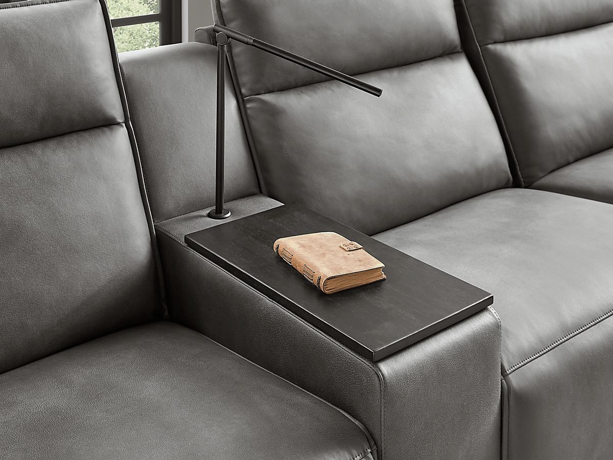 Modulartwo Charcoal Black,Gray Microfiber 7 Pc Dual Power Reclining ...