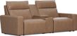 ModularTwo Saddle 3 Pc Dual Power Reclining Sectional with Media Console