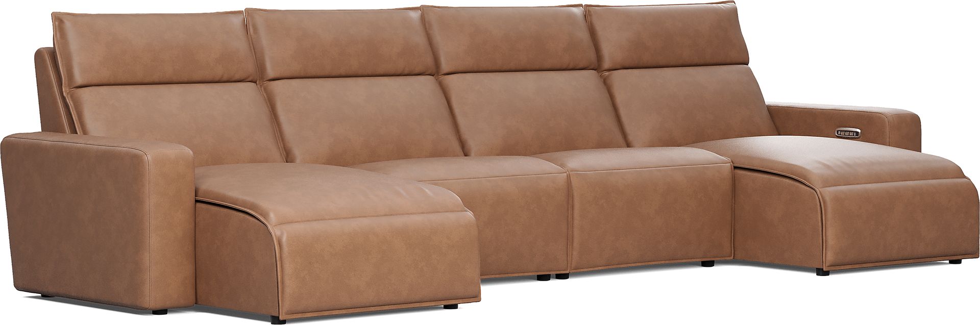Saddle 4 Pc Dual Power Reclining ModularTwo - Image 3