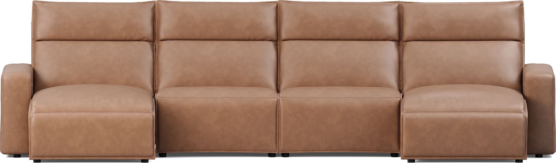 Saddle 4 Pc Dual Power Reclining ModularTwo - Image 1
