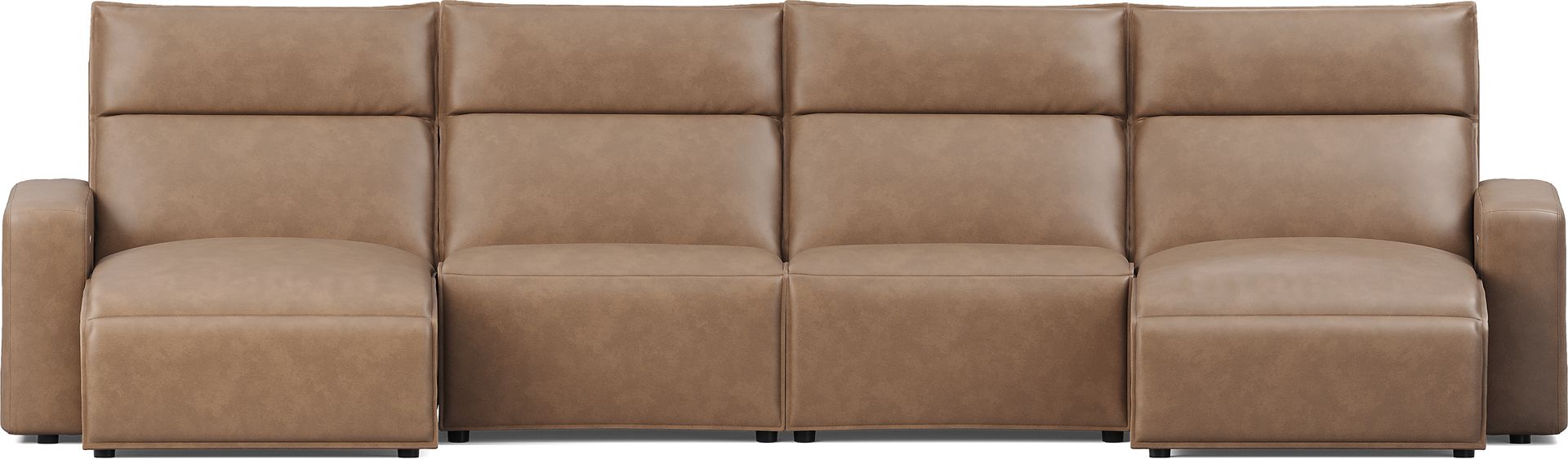 Saddle 4 Pc Dual Power Reclining ModularTwo - Image 1