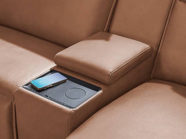 Saddle 5 Pc Dual Power Reclining ModularTwo with Media Consoles - Thumbnail - Image 4