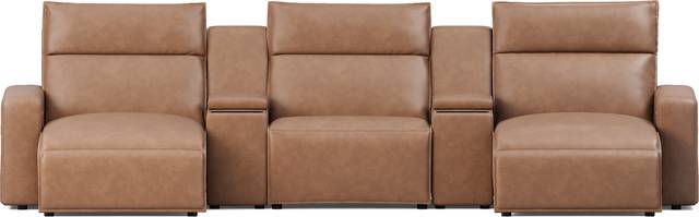 Saddle 5 Pc Dual Power Reclining ModularTwo with Media Consoles - Thumbnail - Image 1