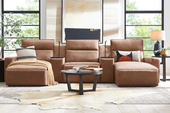 Saddle 5 Pc Dual Power Reclining ModularTwo