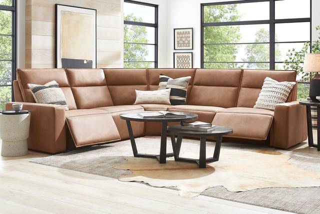 ModularTwo Saddle 5 Pc Dual Power Reclining Sectional - Thumbnail - Image 2