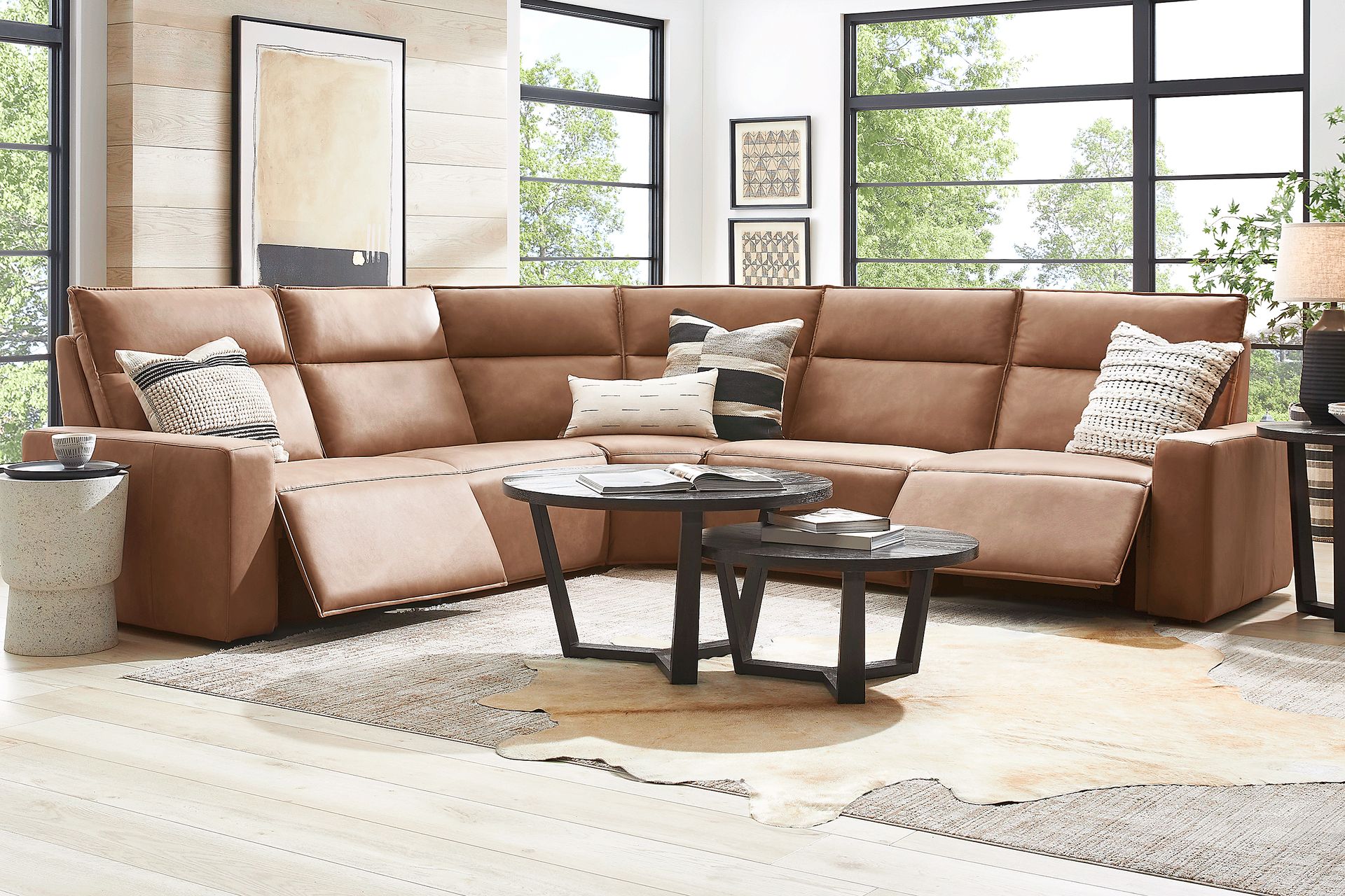 ModularTwo Saddle 5 Pc Dual Power Reclining Sectional - Image 2