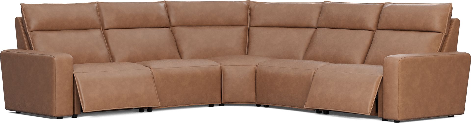 ModularTwo Saddle 5 Pc Dual Power Reclining Sectional - Image 1