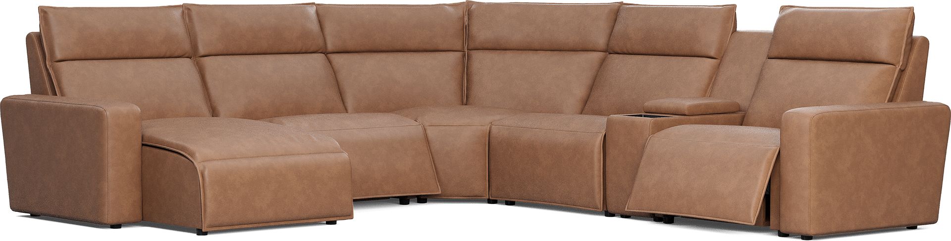 Saddle 6 Pc Dual Power Reclining ModularTwo - Image 1