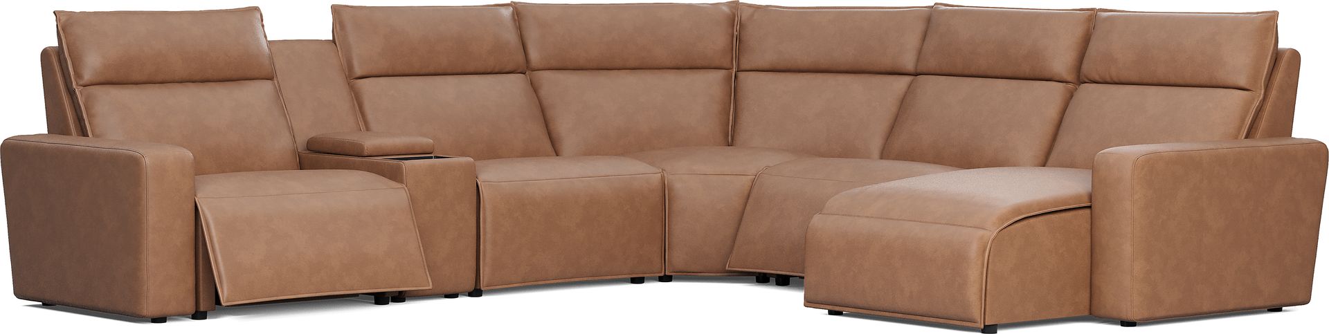 Saddle 6 Pc Dual Power Reclining ModularTwo - Image 1