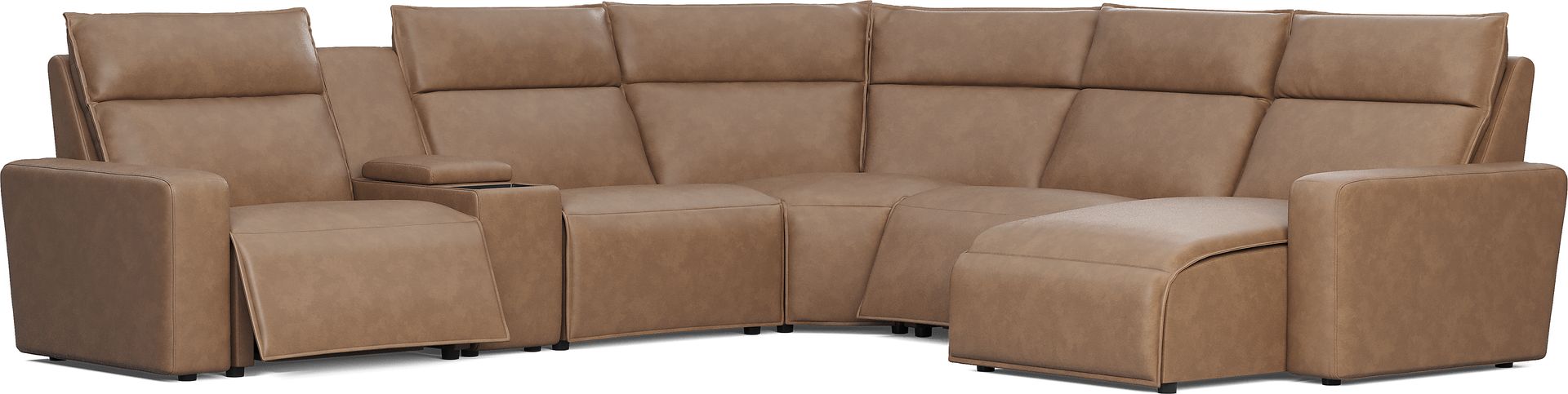 Saddle 6 Pc Dual Power Reclining ModularTwo - Image 1