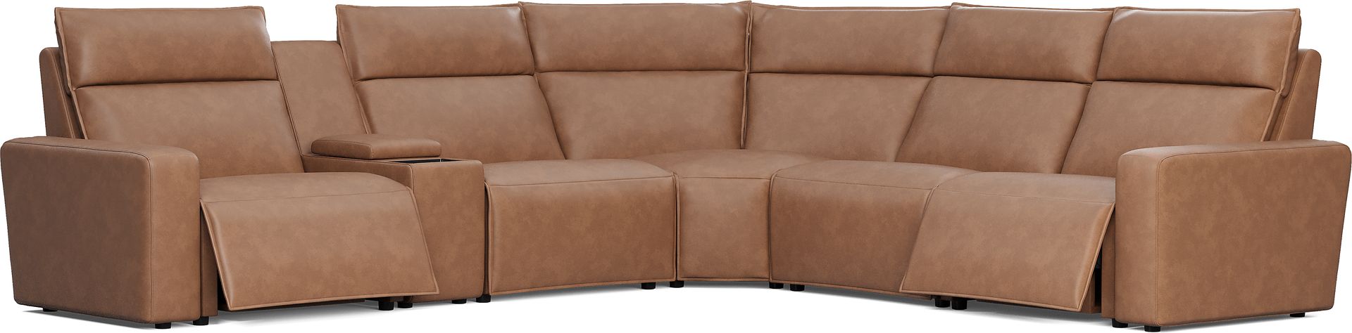 Saddle 6 Pc Dual Power Reclining ModularTwo - Image 1