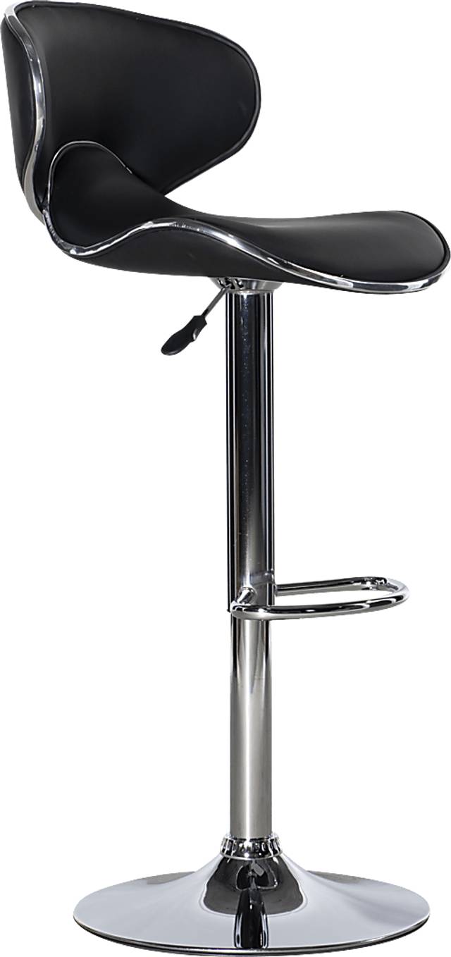 Moeta Black Desk Stool - Thumbnail - Image 1