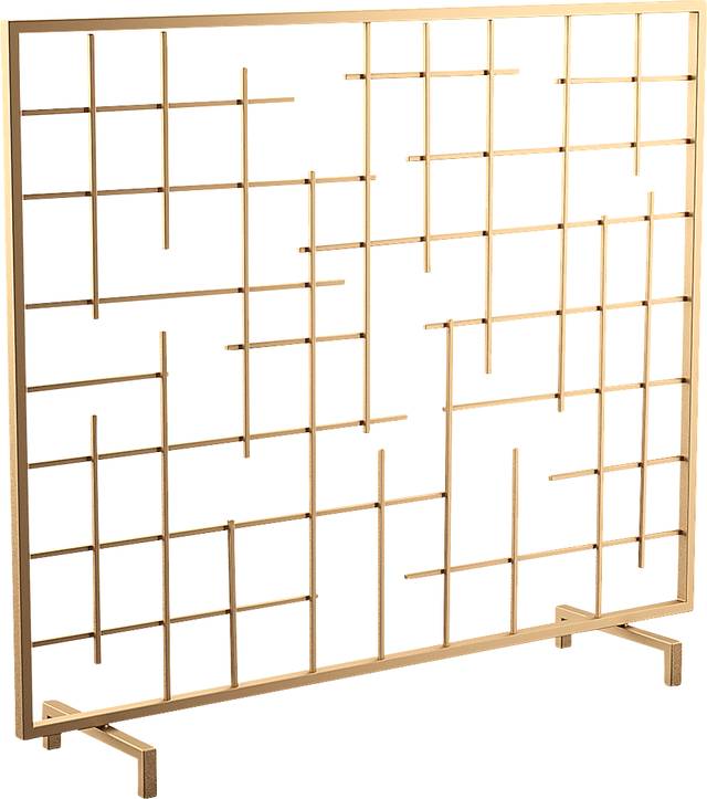 Moffre Gold Fireplace Screen - Thumbnail - Image 1