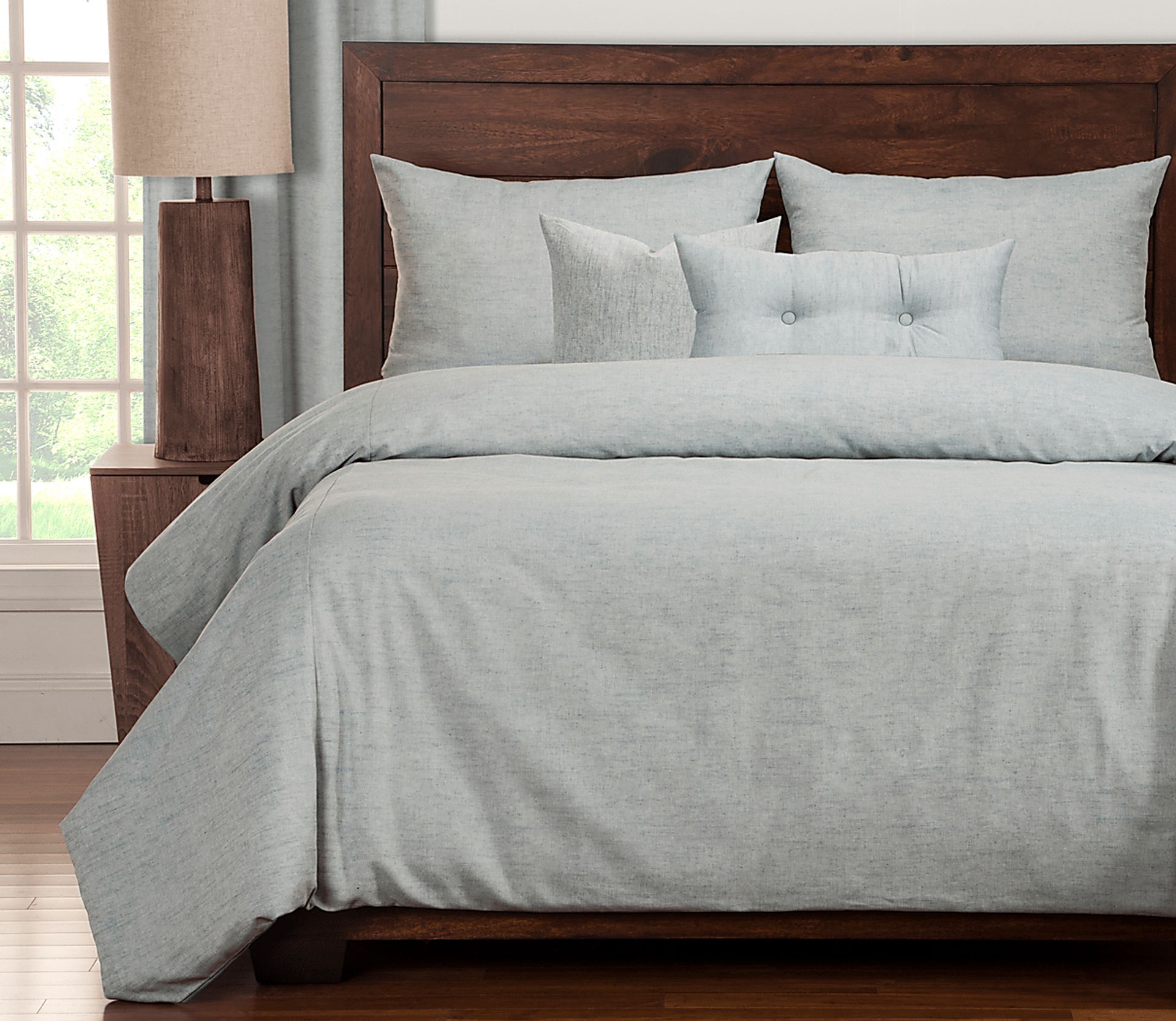 Mohill Shore Gray 6 Pc Queen Duvet Set - Image 1