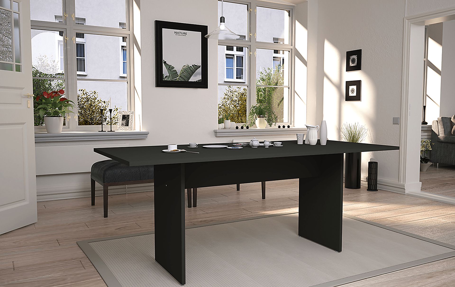 Mokema Gray Dining Table - Image 2