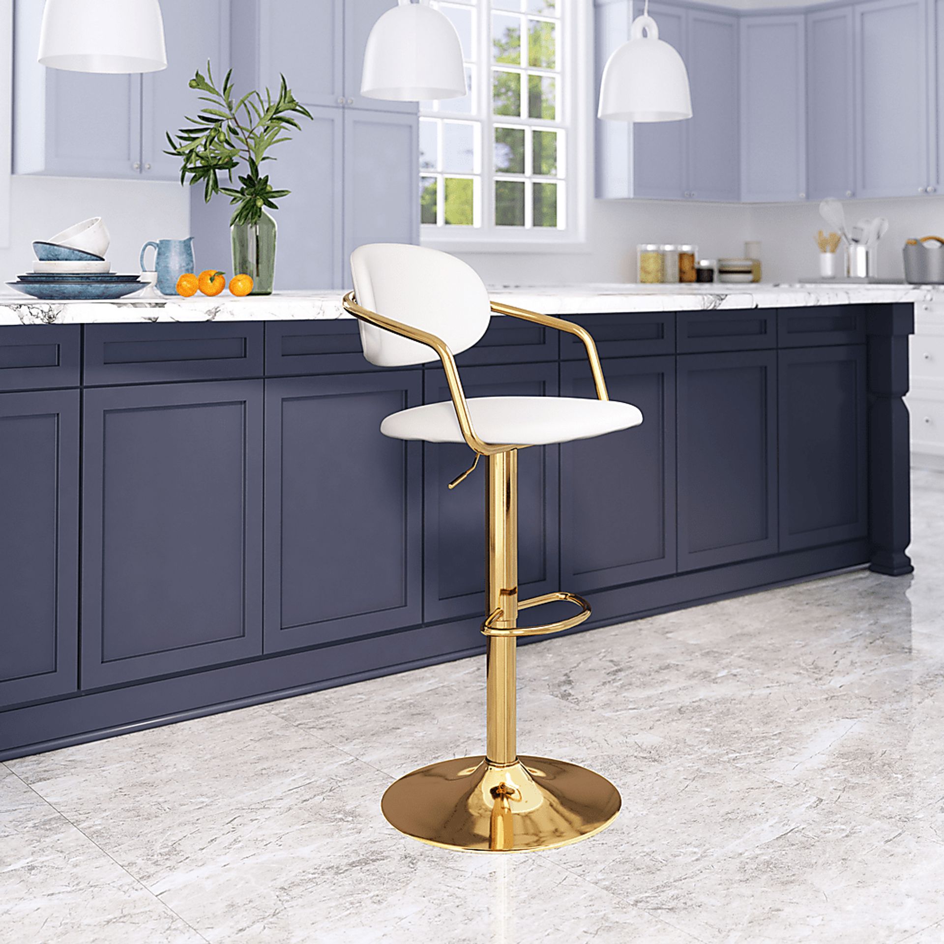 Molalea White Barstool - Image 2