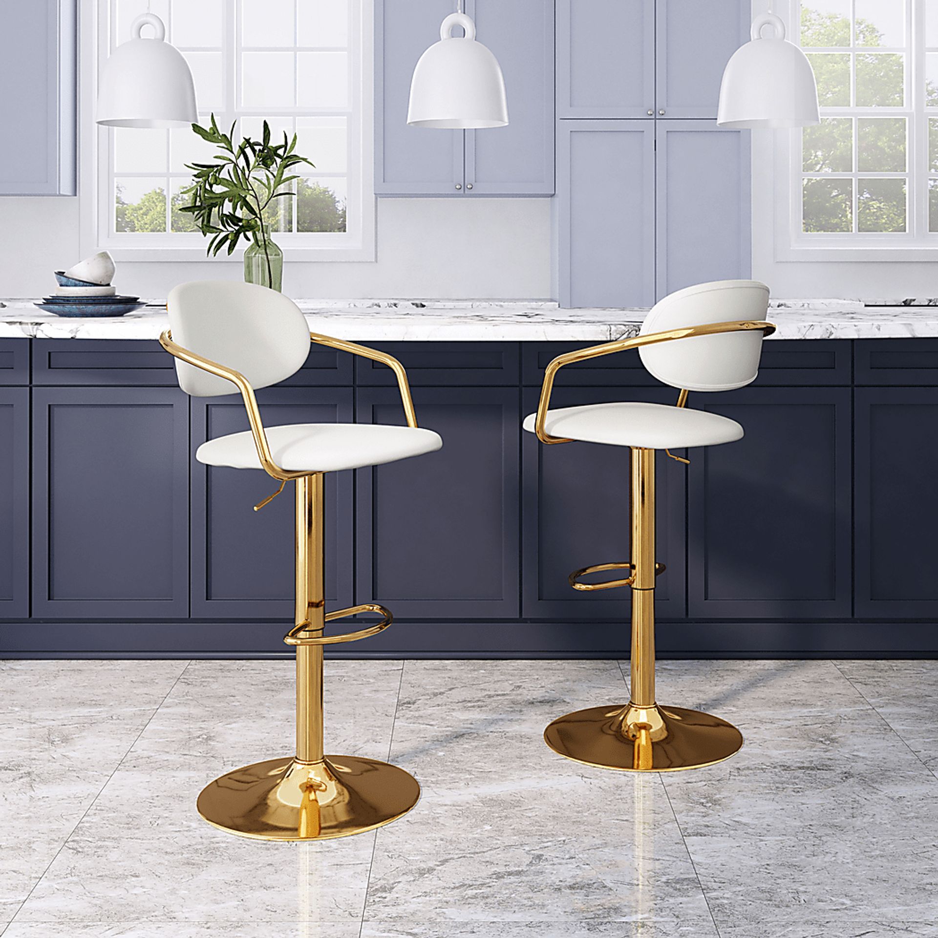 Molalea White Barstool - Image 5