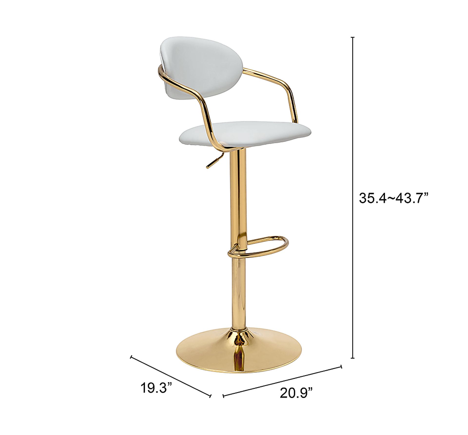 Molalea White Barstool - Image 6