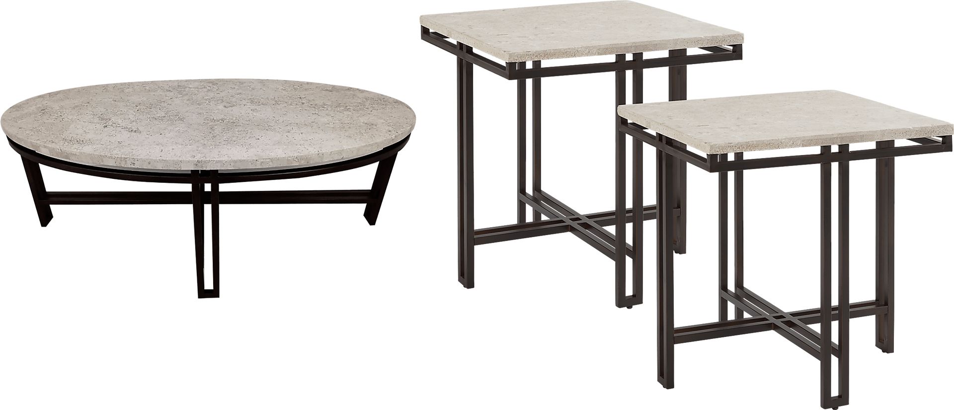 Molino Beige 3 Pc Oval Table Set - Image 1