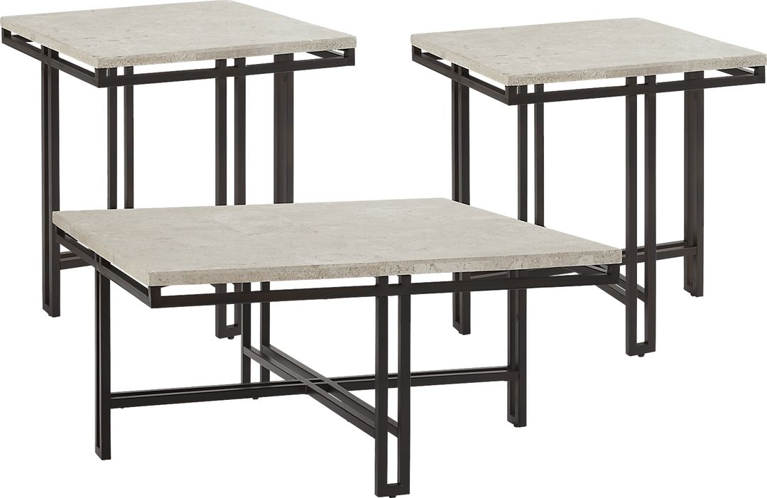 Molino Beige 3 Pc Table Set