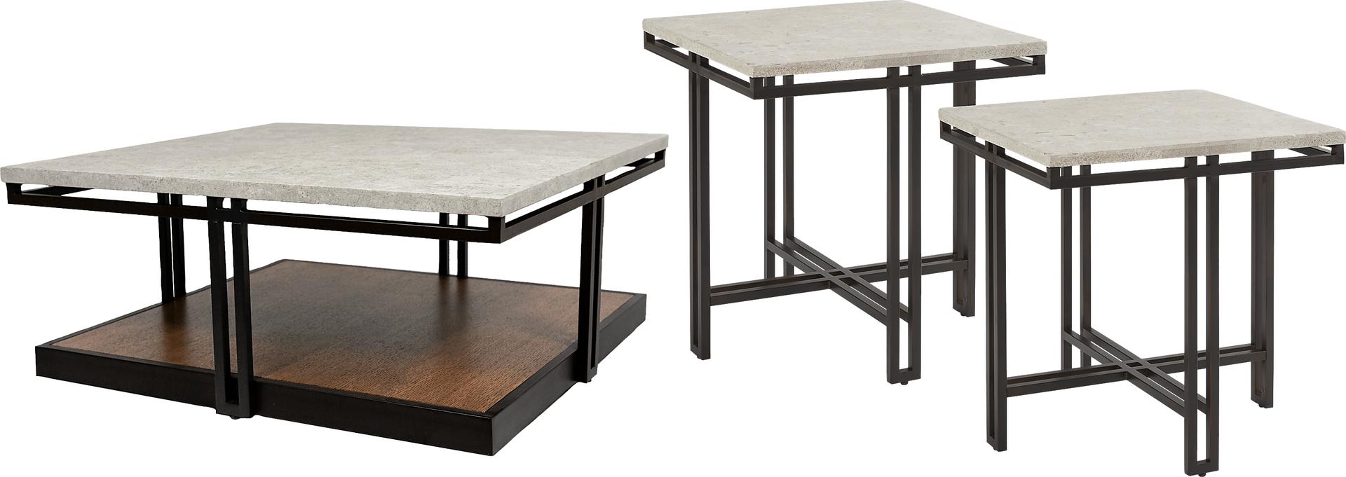 Molino Beige 3 Pc Table Set