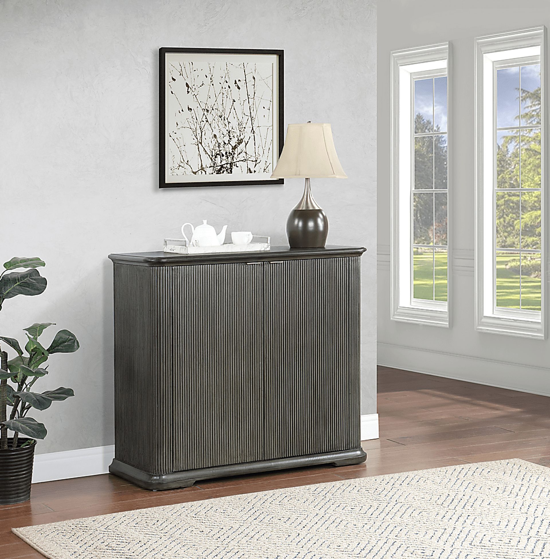 Mollybright Gray Bar Cabinet - Image 2