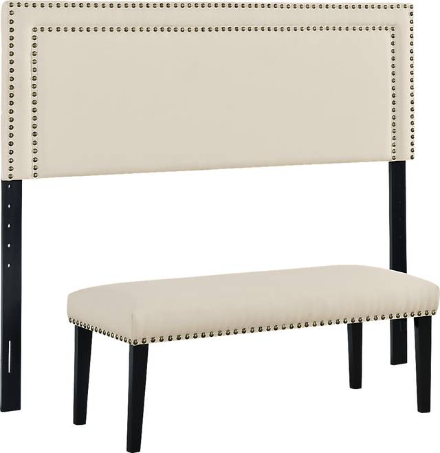 Mollywoods Cream Queen Headboard and Bench - Thumbnail - Image 2