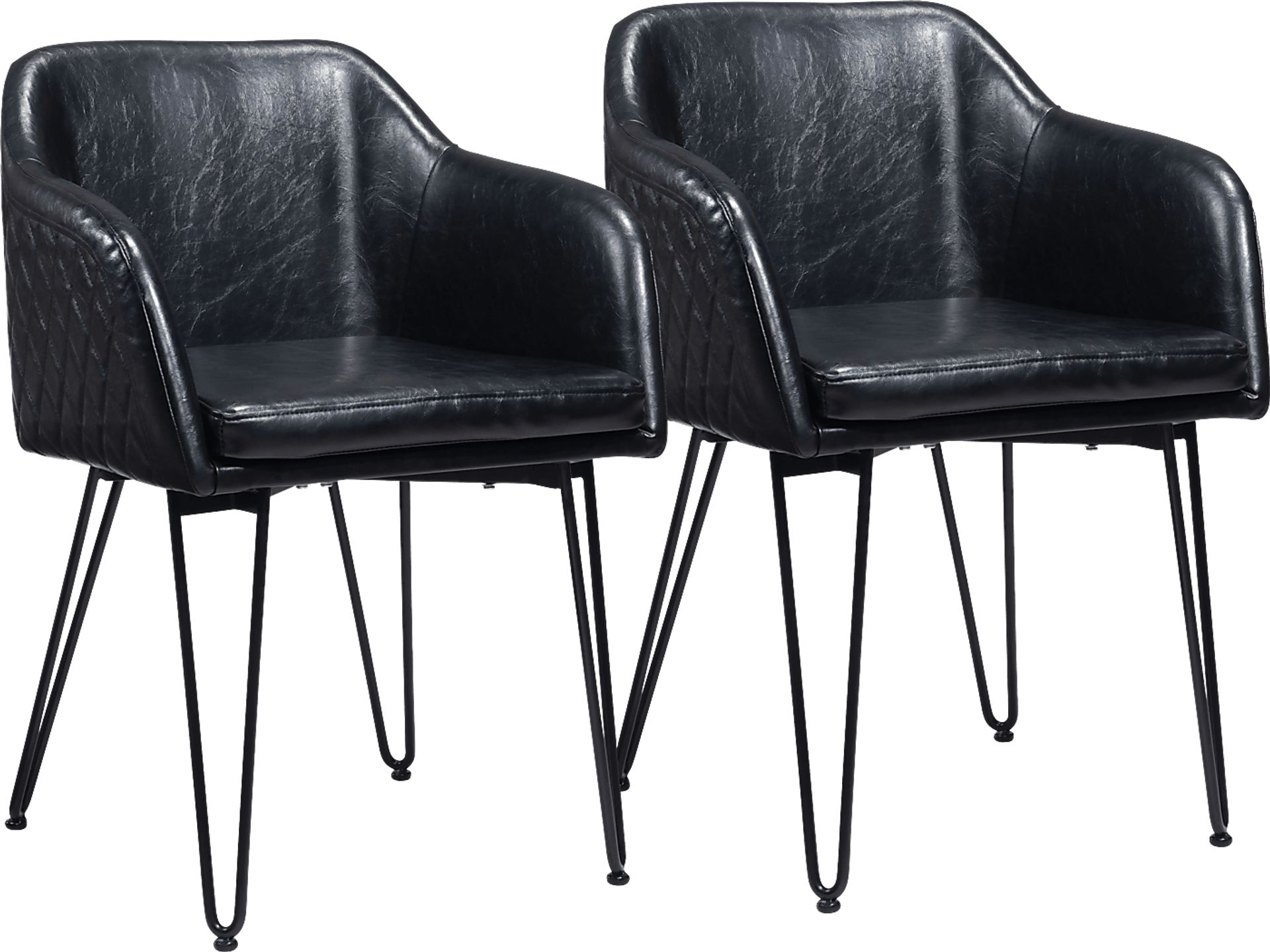 Momoko Black Dining Chair, Set of 2 - Image 1