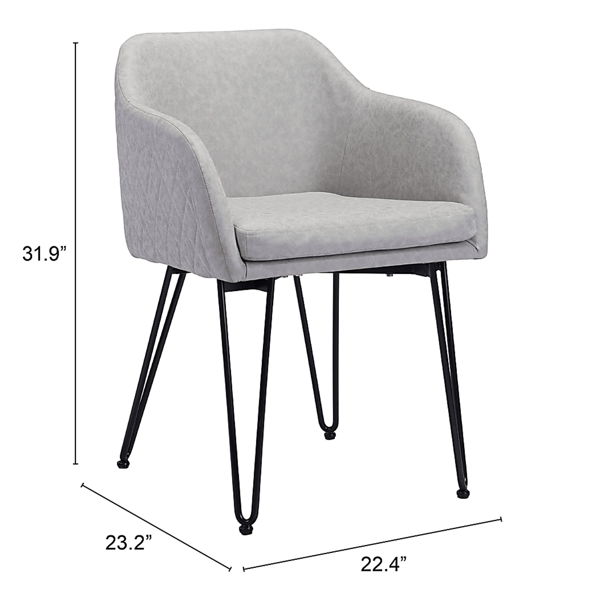 Momoko Gray Dining Chair, Set of 2 - Image 2