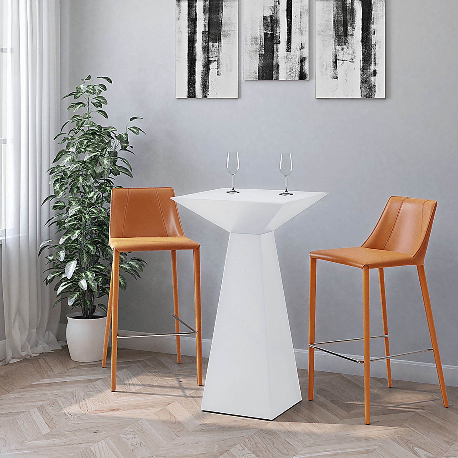 Monagin Cognac Bar Stool - Image 3