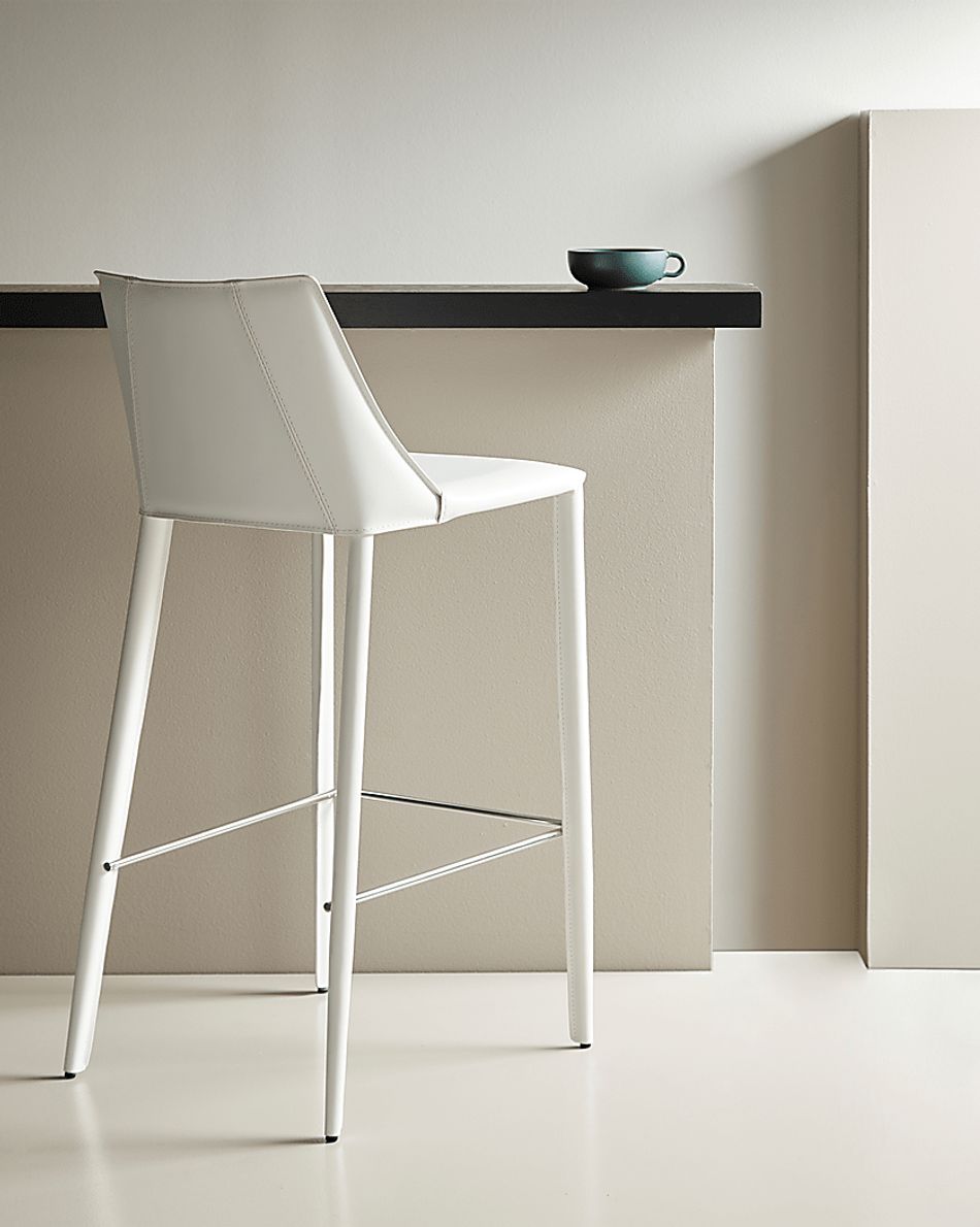 Monagin White Bar Stool