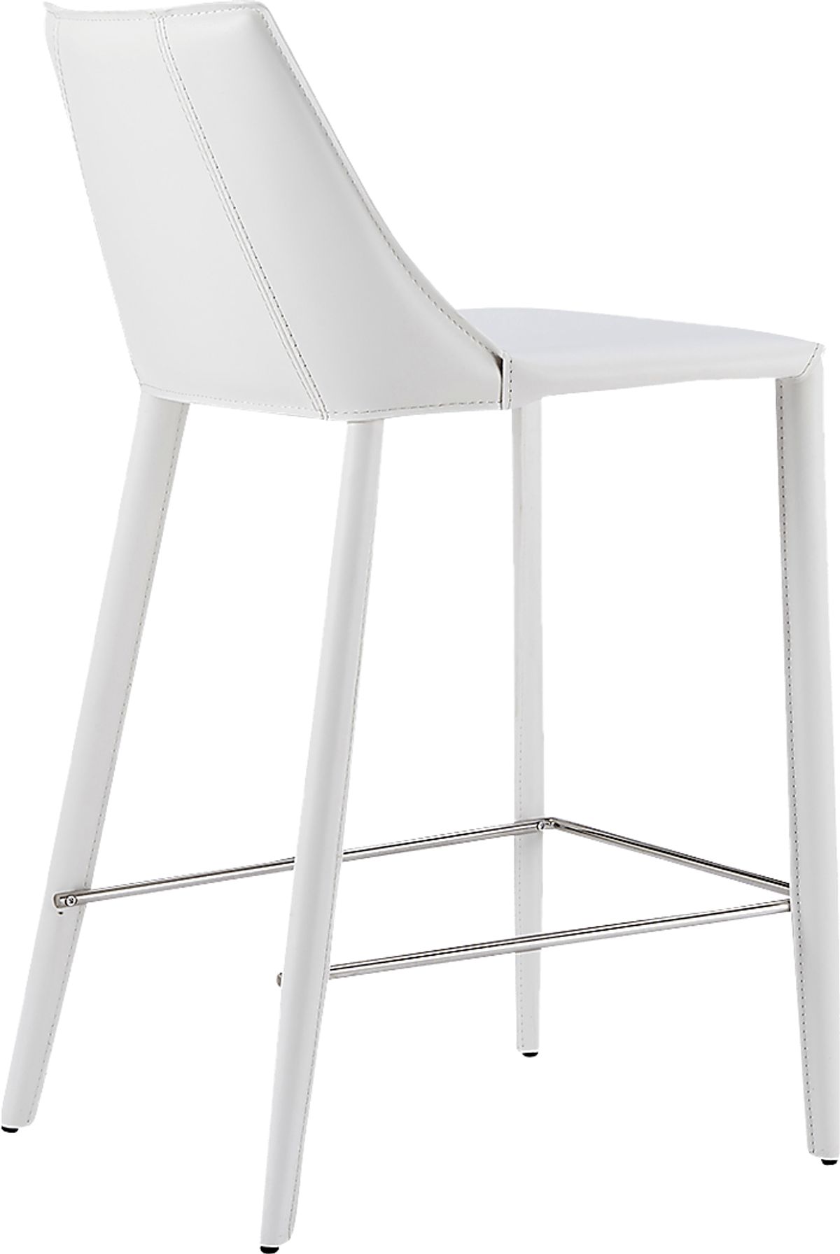 Monagin White Leather Counter Stool | Rooms to Go