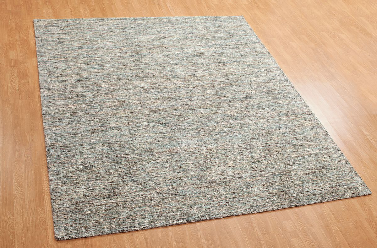 Moncha Aqua Blue Viscose Rug | Rooms to Go