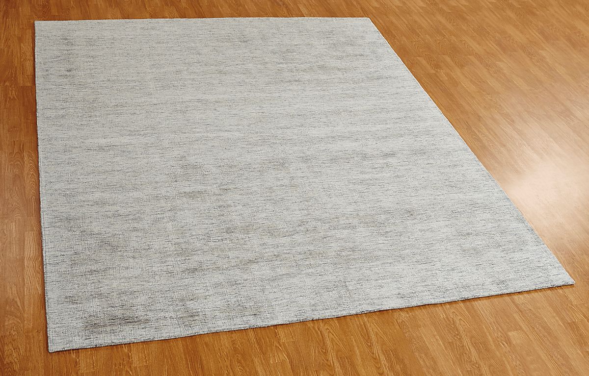 Moncha Light Gray Viscose Rug | Rooms to Go