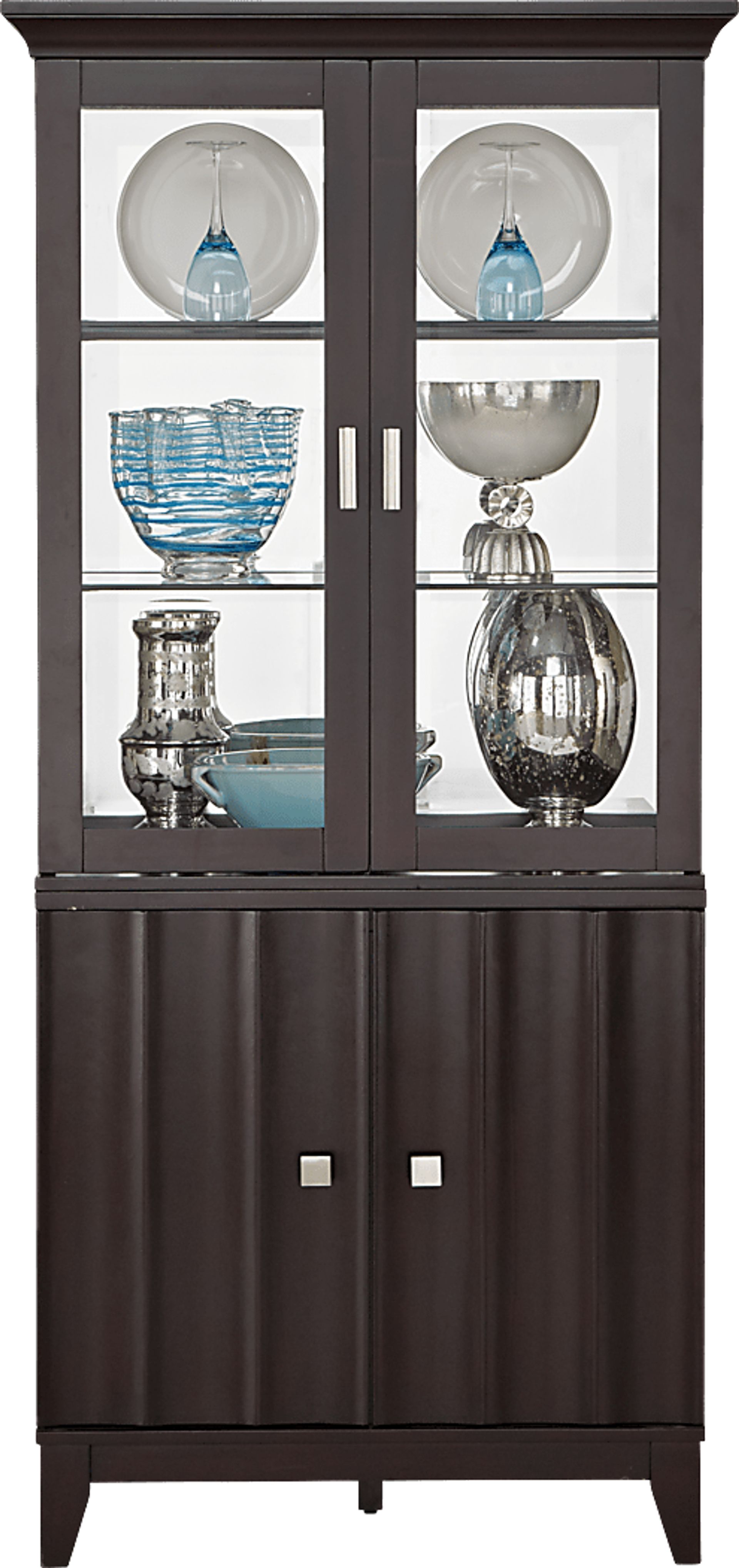 Mondavi Espresso 2 Pc China Cabinet - Image 1