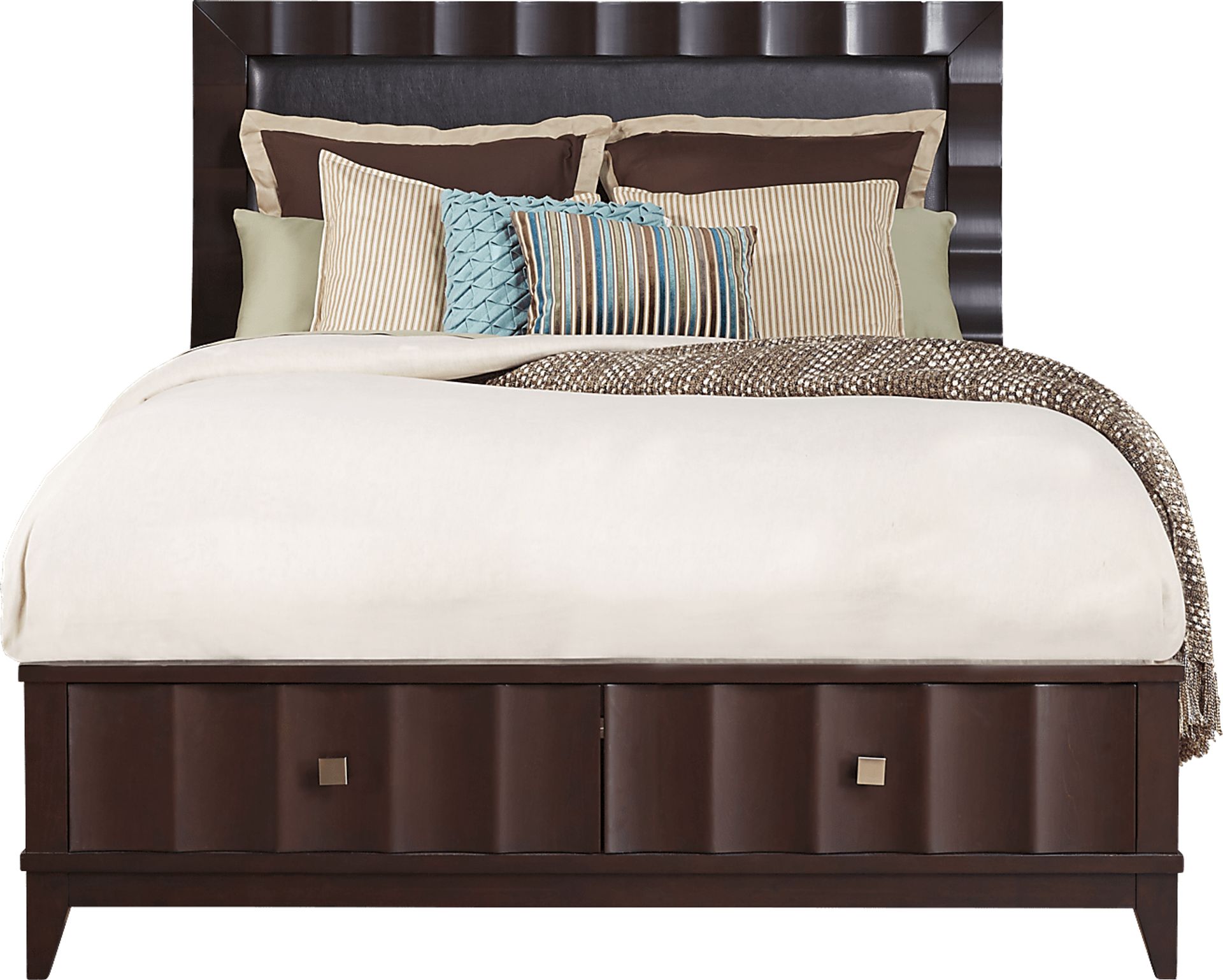 Mondavi Espresso 3 Pc Queen Platform Bed with Storage - Image 1