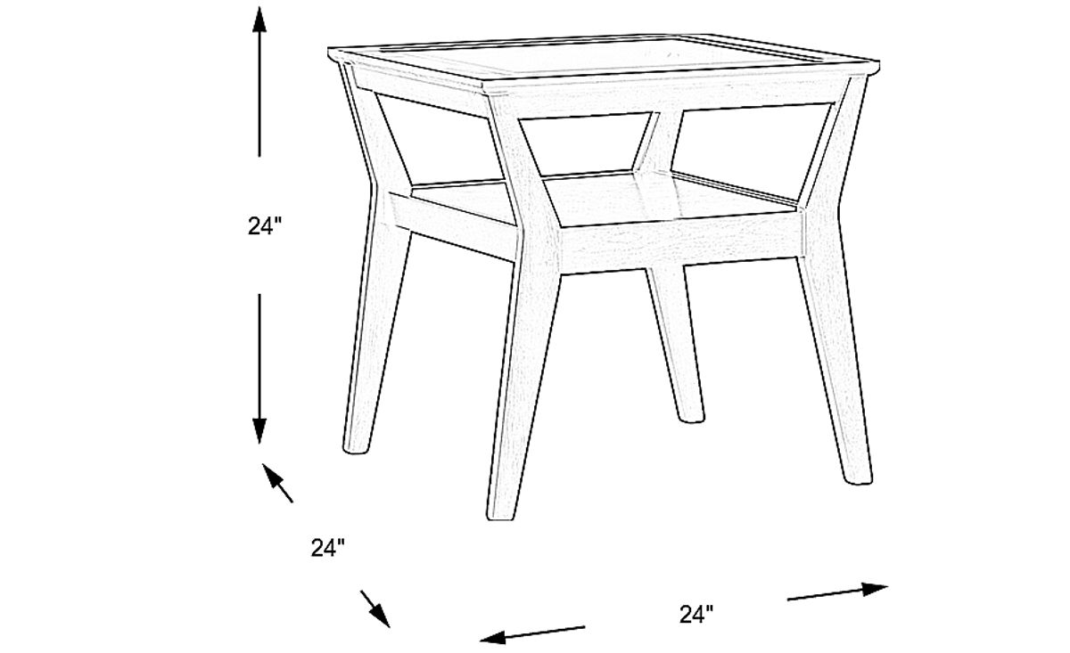 Mondello Brown Dark Wood End Table | Rooms to Go