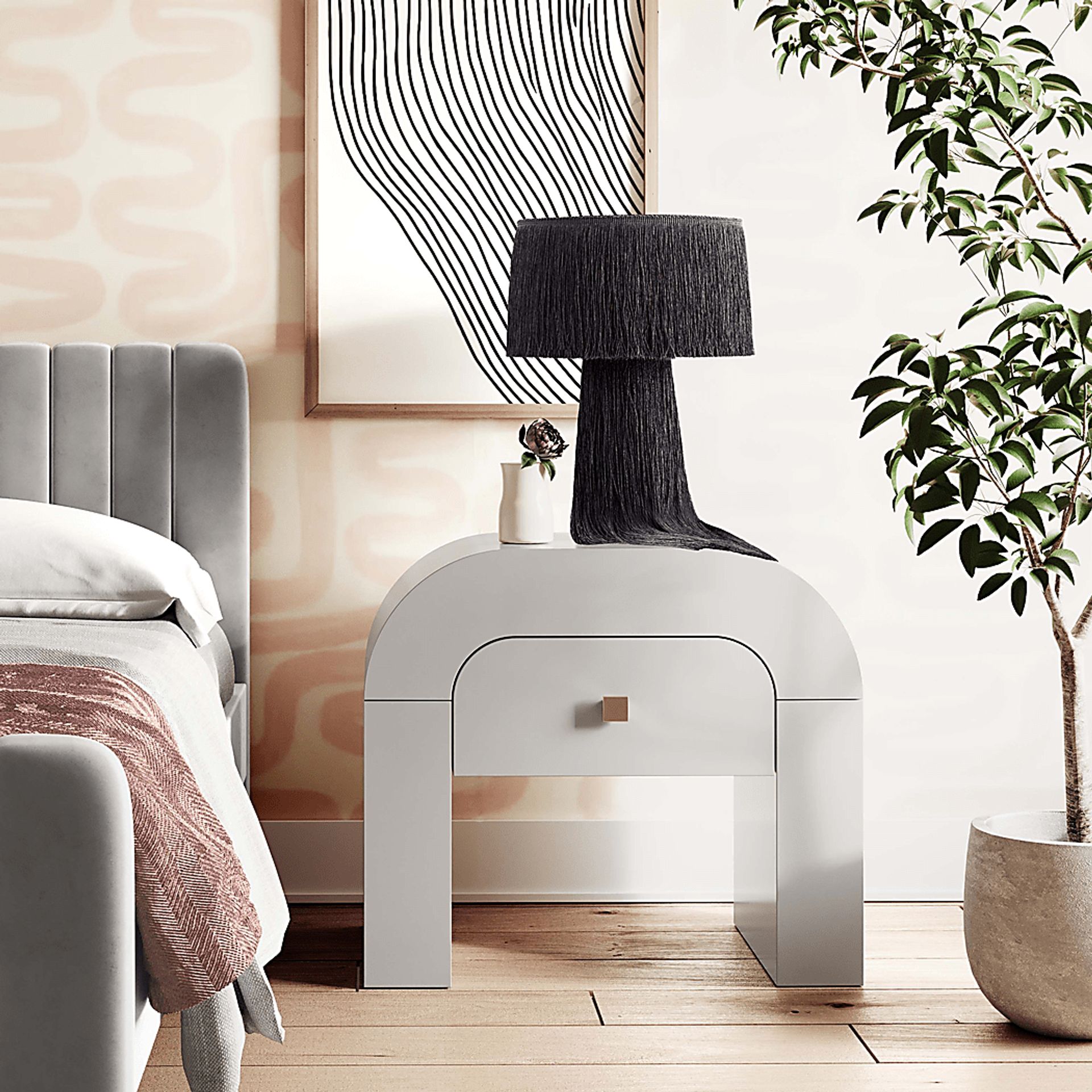 Mondrey White Accent Table - Image 9