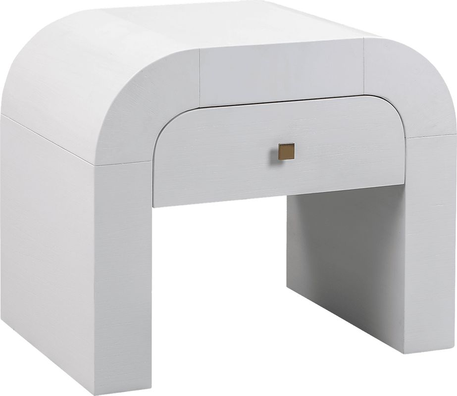 Mondrey White Accent Table