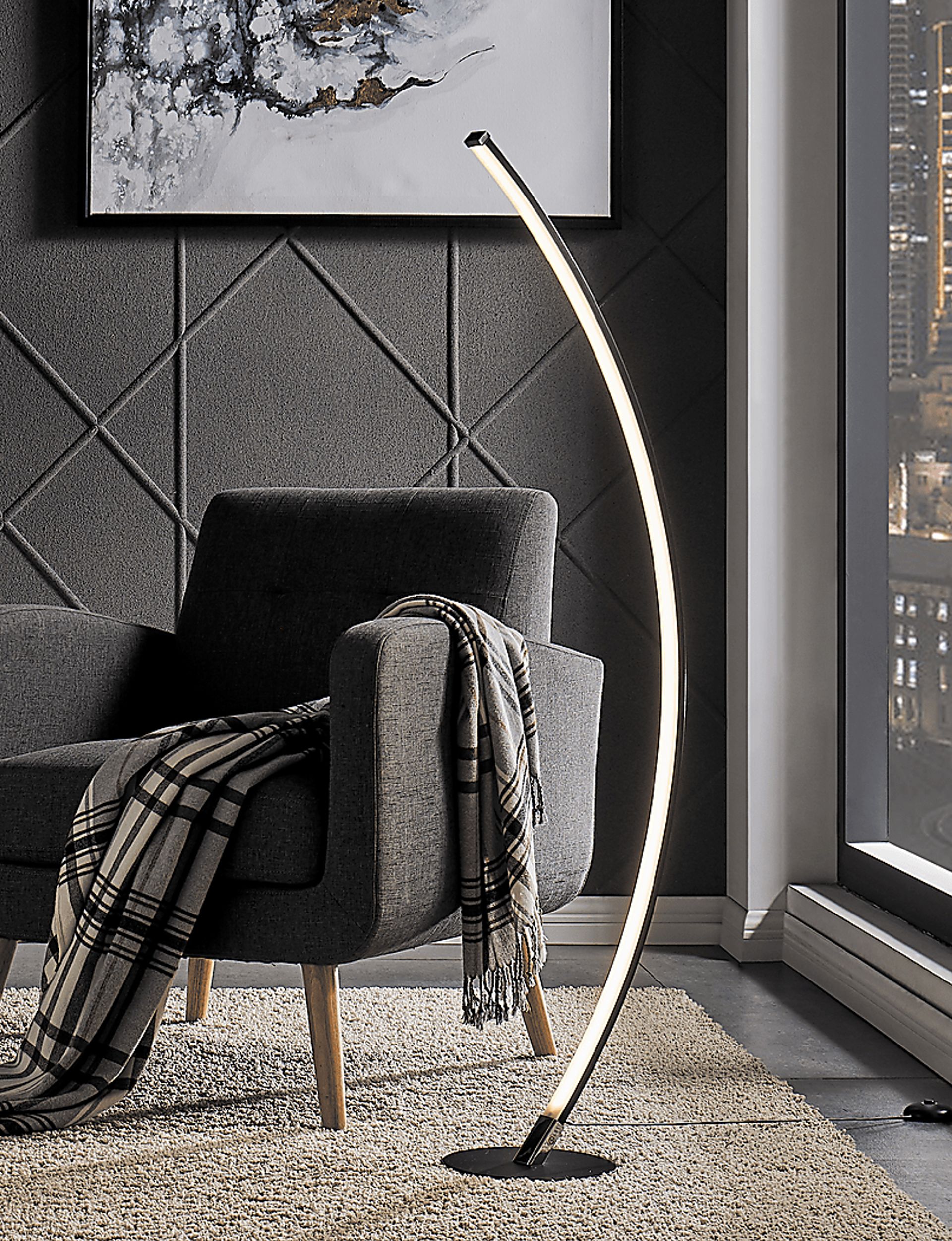 Monirro Black Floor Lamp - Image 2