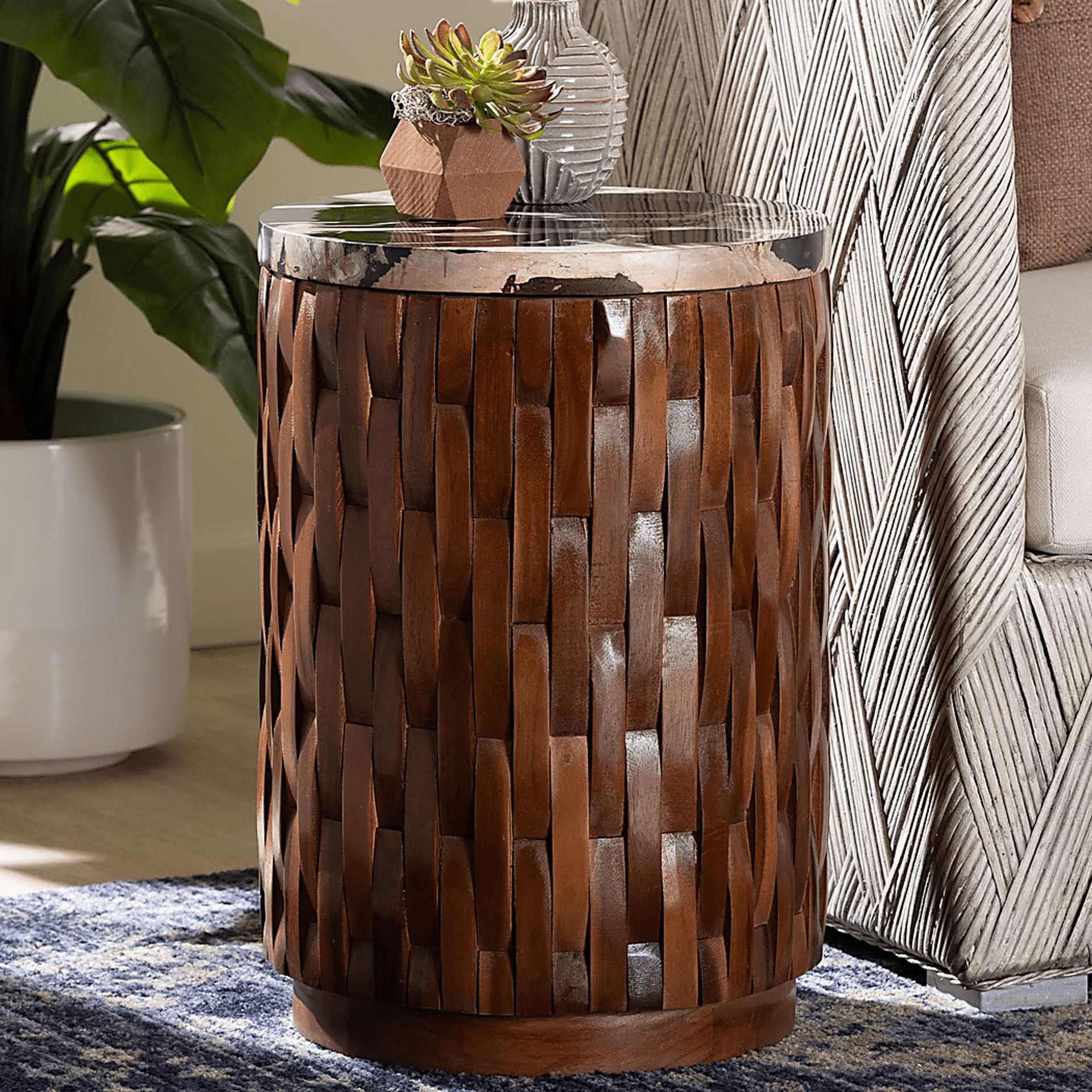 Monla Brown End Table - Image 2