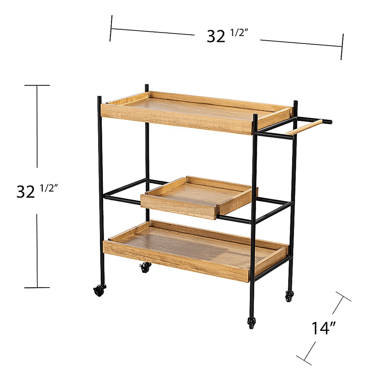 Monodra Natural Bar Cart
