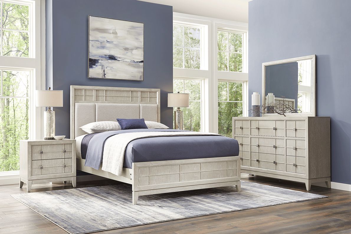 Monroe Queen Bed, Dresser, Mirror & Nightstand