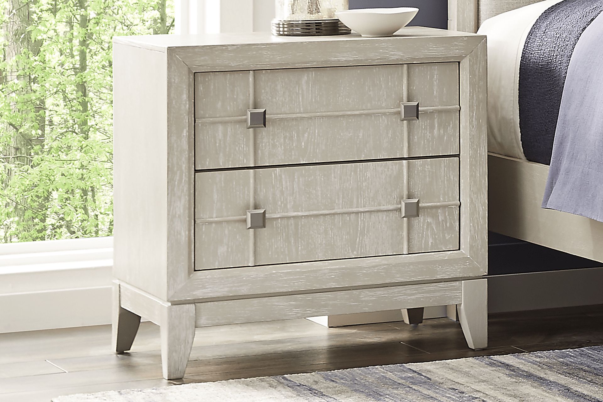 Monroe Heights Gray Nightstand - Image 2