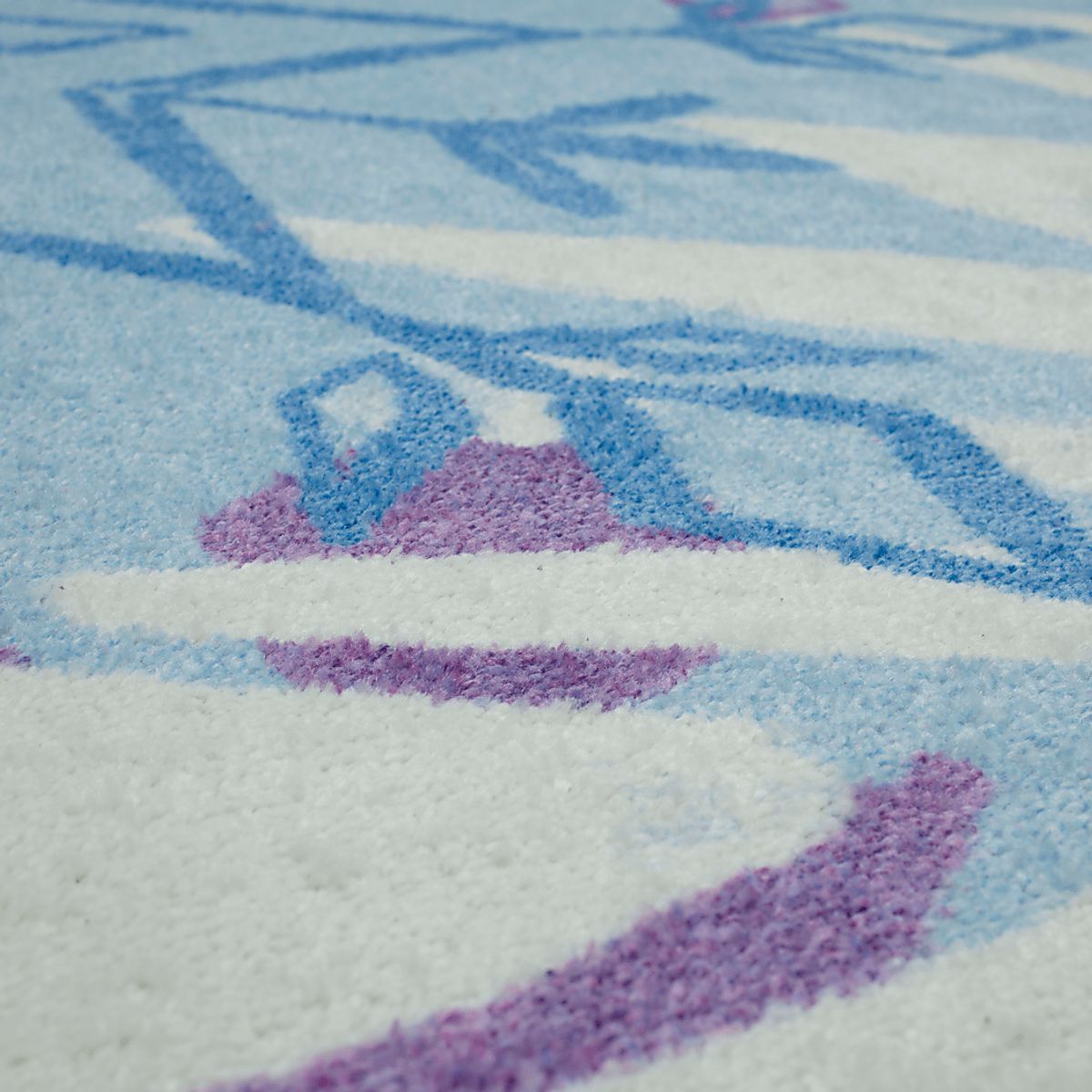 Disney Montage Of Snowflakes Blue,Cream,Purple Beige,Blue,Red Rug ...