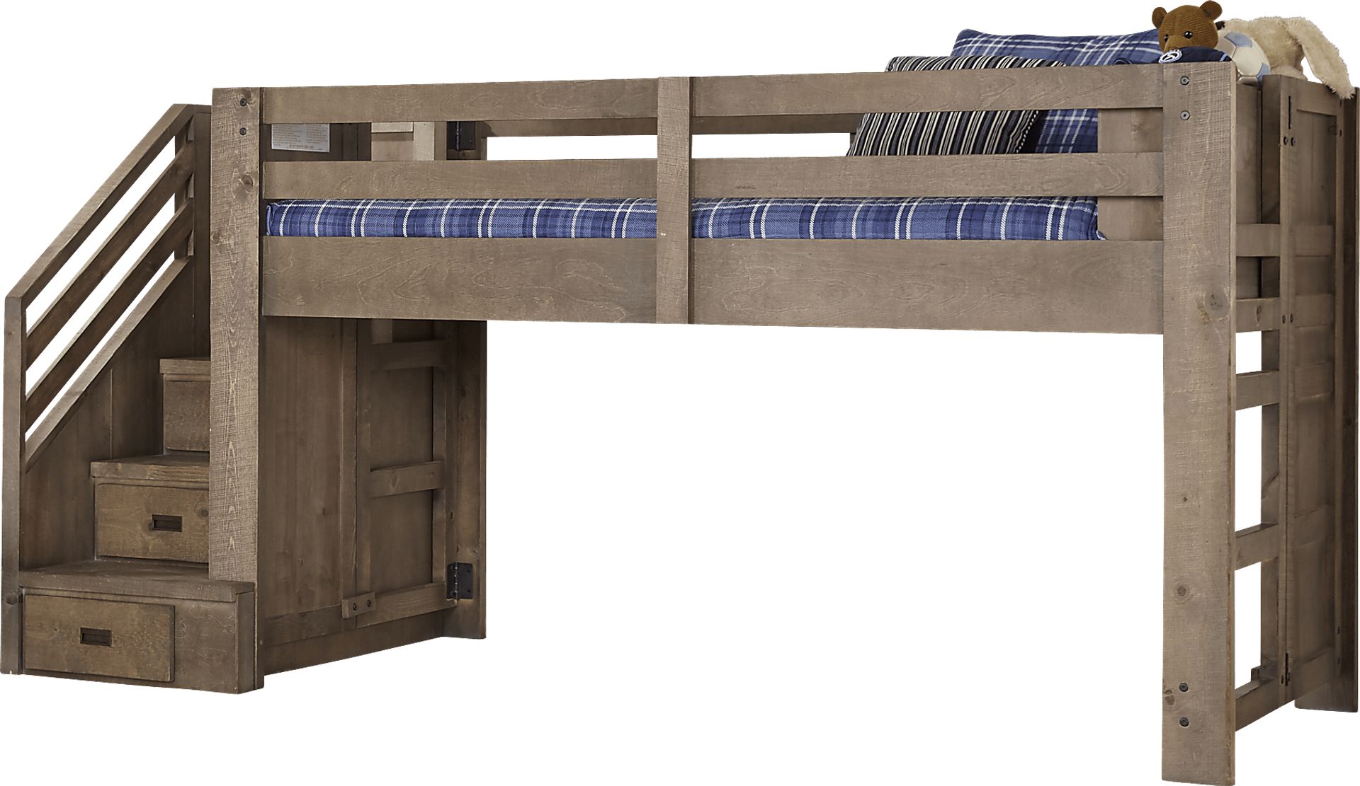Montana Driftwood Twin Step Jr. Loft Bed - Image 1