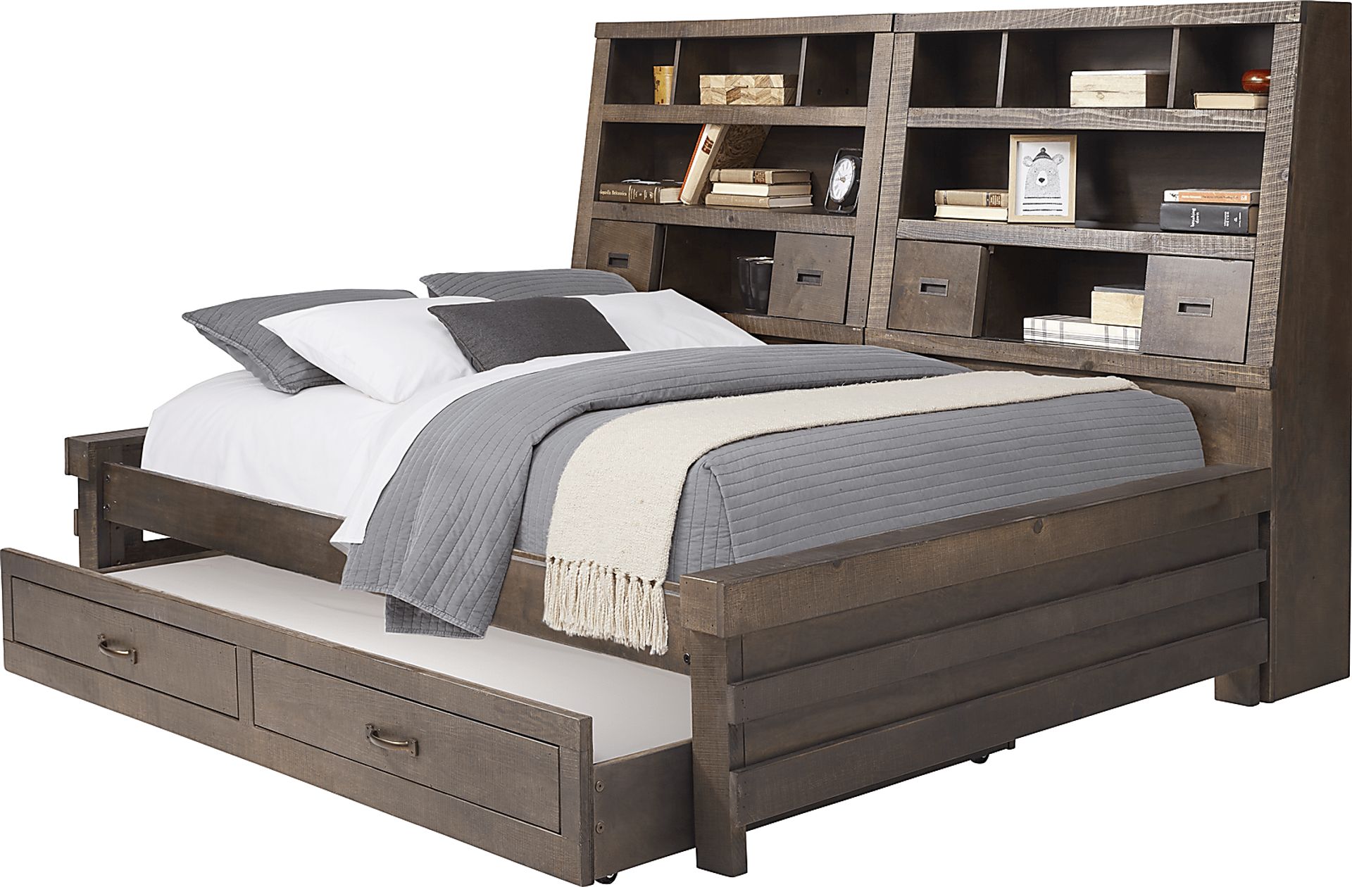 Kids Montana 2.0 Espresso 5 Pc Full Bookcase Wall Bed - Image 3